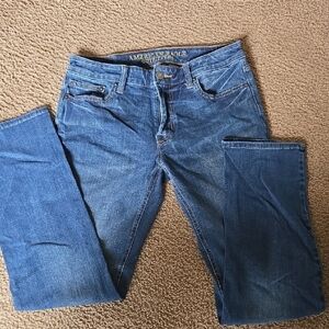American Eagle Outfitters Women's Medium Blue Straight Leg Jeans